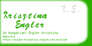krisztina engler business card